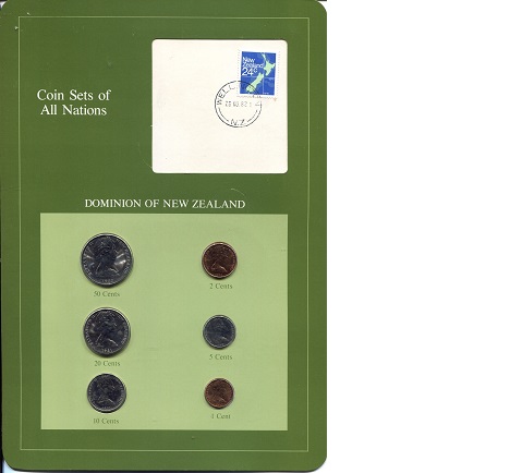New Zealand 1-50 Cents UNC (Board may have some wear)